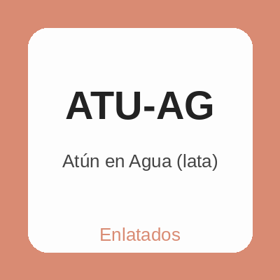Atún en Agua (lata)