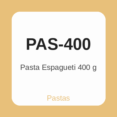 Pasta Espagueti 400 g