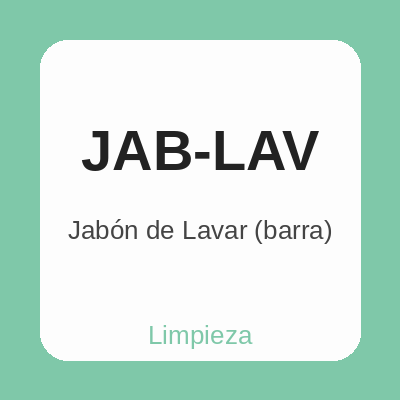Jabón de Lavar (barra)