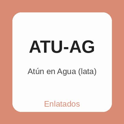 Atún en Agua (lata)