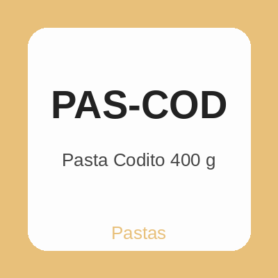 Pasta Codito 400 g